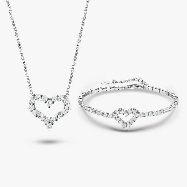 925 Sterling Silver Hollow Love Bracelet – Trendy & Stackable