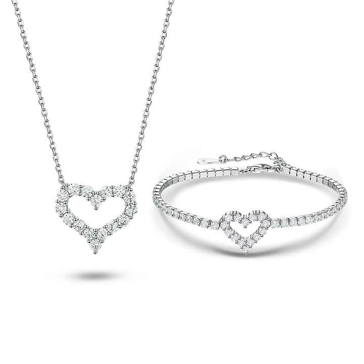 925 Sterling Silver Hollow Love Bracelet – Trendy & Stackable
