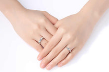 Load image into Gallery viewer, 925 Sterling Silver Pink CZ Adjustable Ring Set
