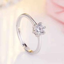 Load image into Gallery viewer, Minimal 925 Sterling Silver CZ Wedding Couple Ring Set
